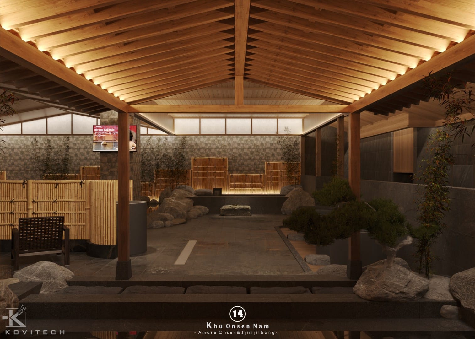 thiết kế onsen jjimjilbang